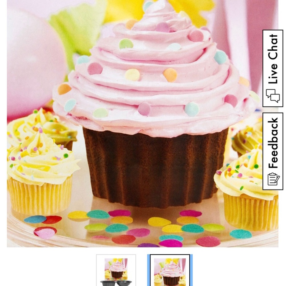 WILTON Nonstick Large Cupcake Cake pan 10 cup - Picture 1 of 4